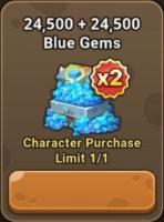 StoneAge: Pet World  :  24 500 + 24 500 Blue Gems