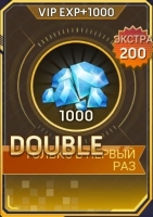Zombie Strike: 1000 + 200 алмазов(бонус) + 1000 VIP EXP